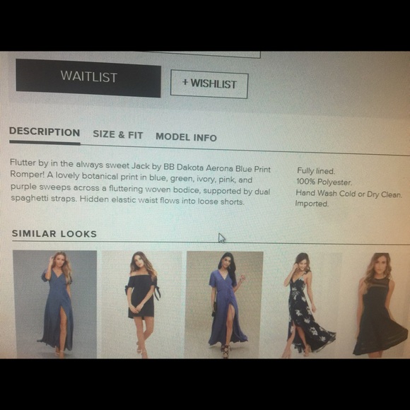 Blue Print Romper. - Picture 5 of 5